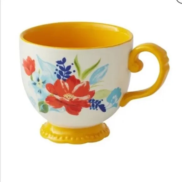 New - The Pioneer Woman Floral Medley Mug Rack w/Appetizer Plates and Mugs - Picture 8 of 10